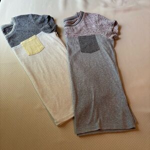 2 Aeropostale Heathered Gray/Pink and 
Gray/Cream Top.
